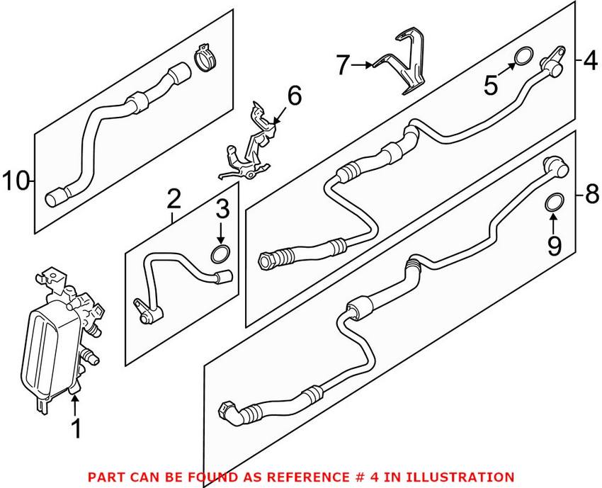 BMW Auto Trans Oil Cooler Line - Inlet 17227605011