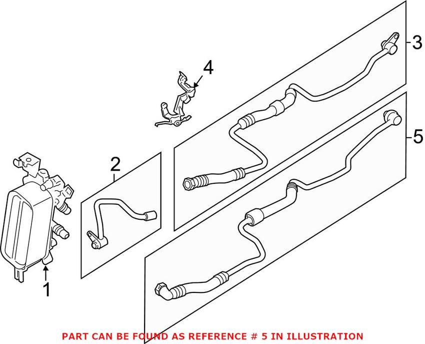 BMW Auto Trans Oil Cooler Line - Outlet 17227605012