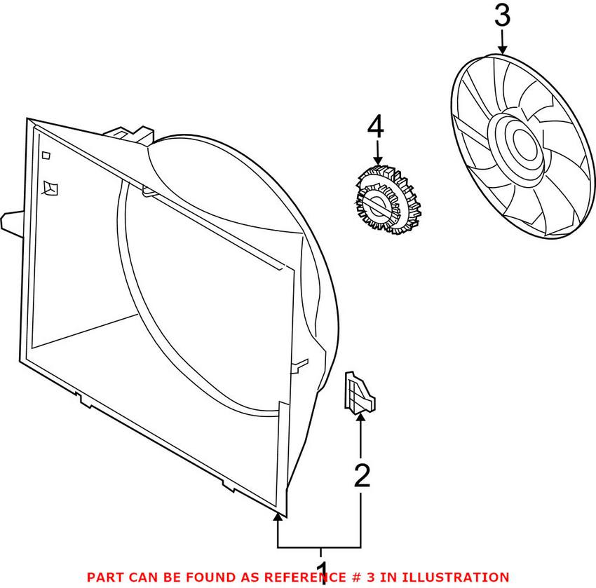 BMW Engine Cooling Fan Blade 17417504732