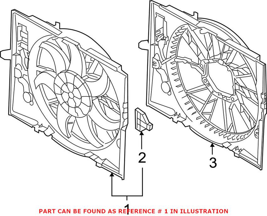 BMW Engine Cooling Fan Assembly 17427543282