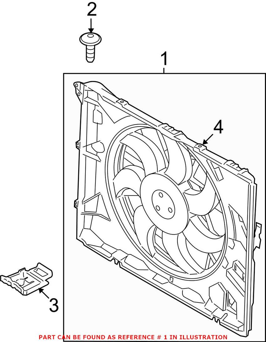 BMW Engine Cooling Fan Assembly 17427562080