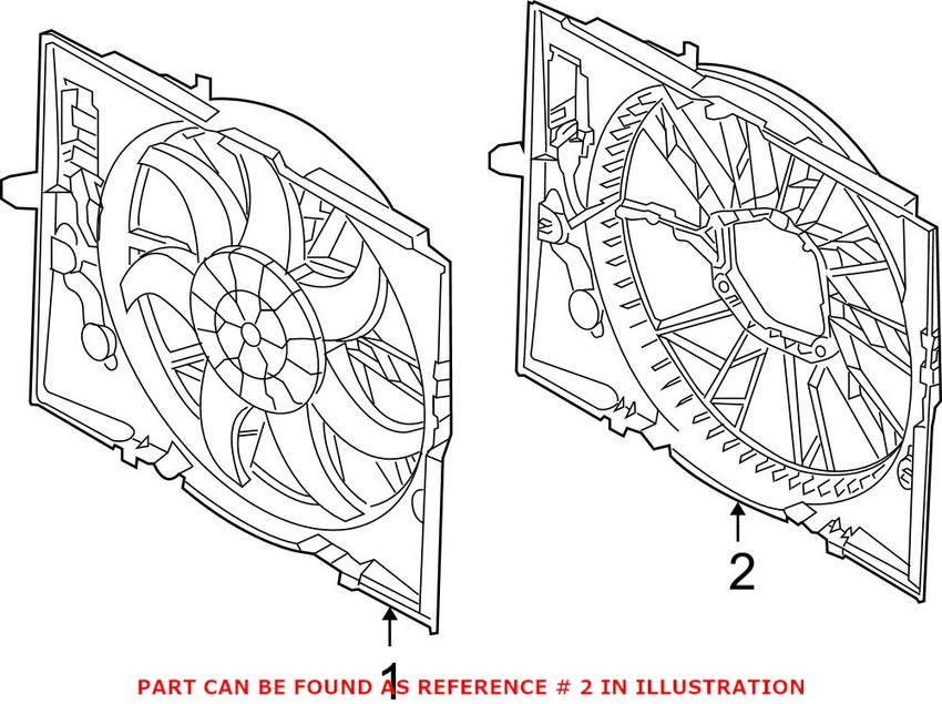 BMW Engine Cooling Fan Shroud 17427569921