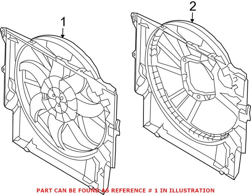 BMW Engine Cooling Fan Assembly 17427640513