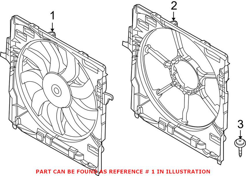 BMW Auxiliary Cooling Fan Assembly 17428618240