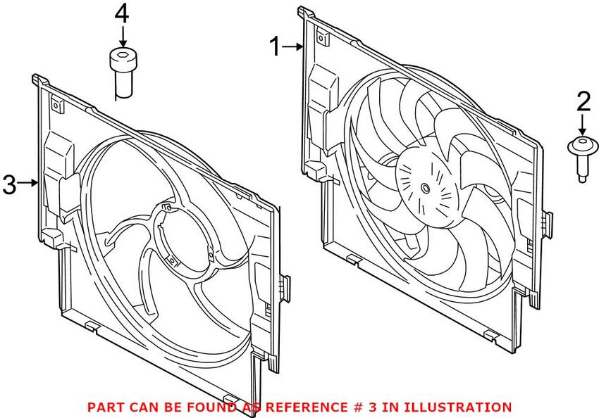 BMW Engine Cooling Fan Shroud 17428626872