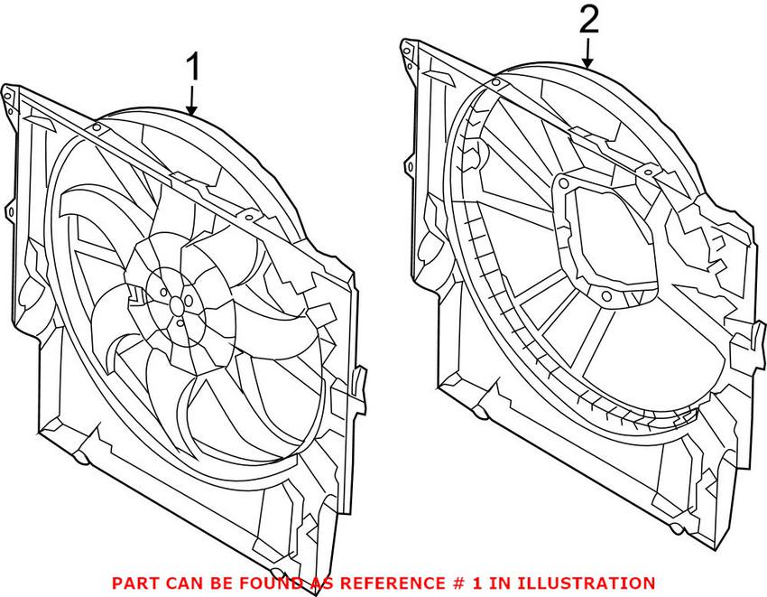 BMW Engine Cooling Fan Assembly 17428641965