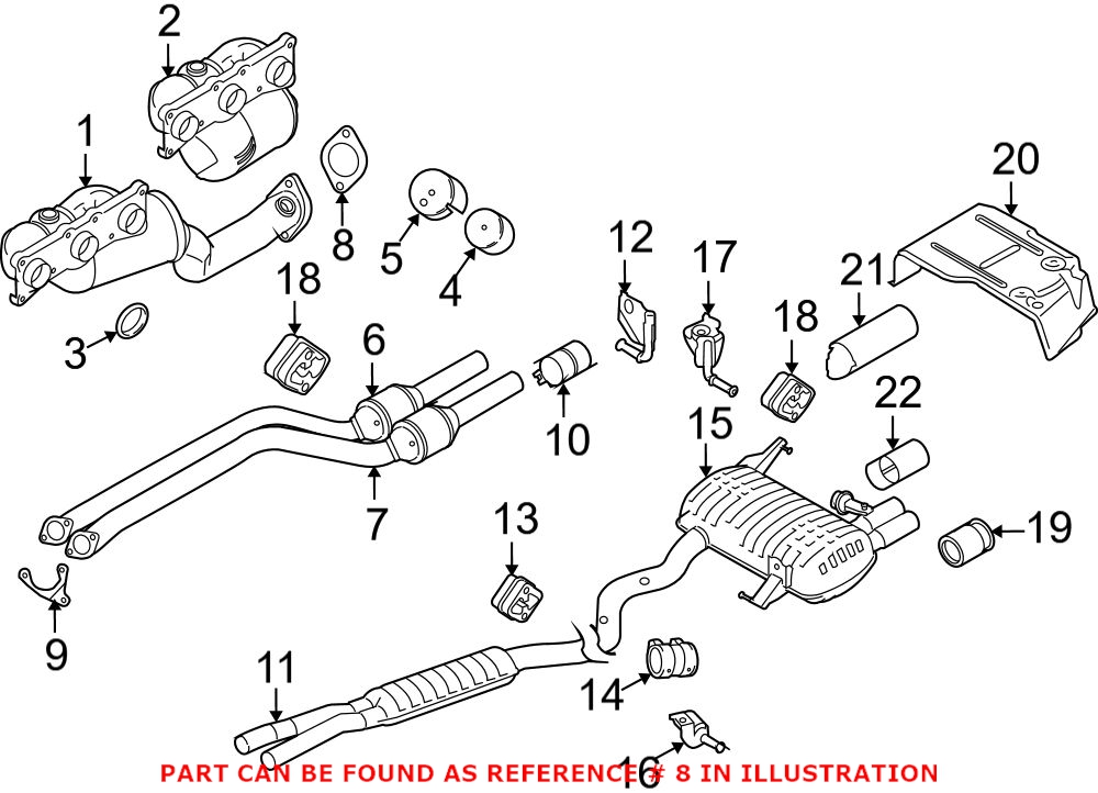 BMW Exhaust Gasket - Manifold to Secondary Catalytic Converter 18107549447