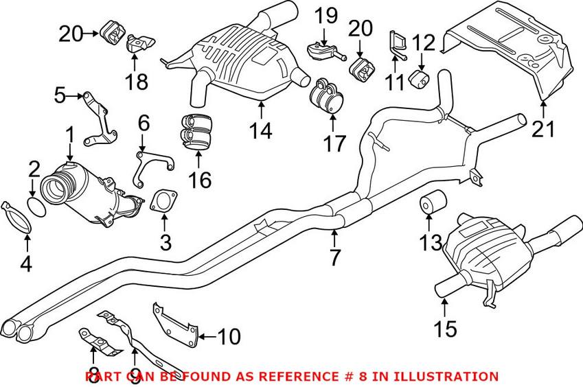 BMW Exhaust Bracket 18207553607