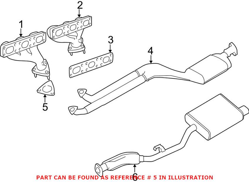 BMW Exhaust Gasket - Manifold to Catalytic Converter 18301716888