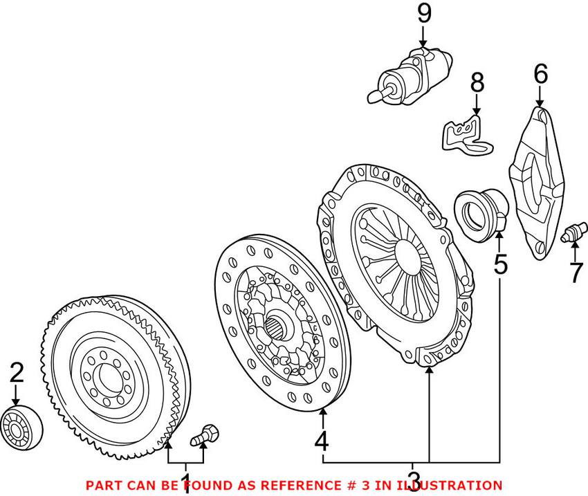 BMW Clutch Kit (3 Piece) 21217523620