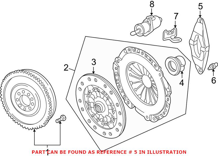 BMW Clutch Fork (w/ Clutch Release Bearing) 21517564027