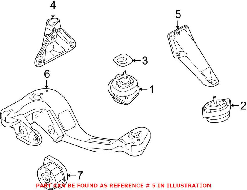 BMW Engine Mount Bracket - Driver Side 22113415179