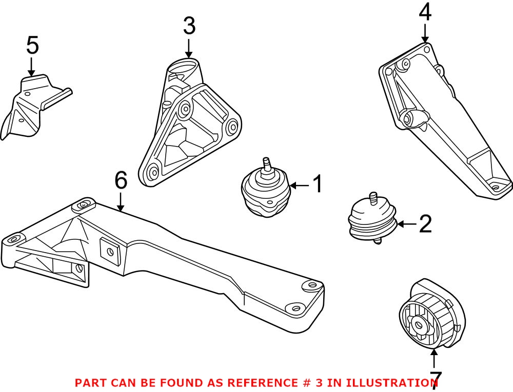 BMW Engine Mount Bracket 22116750852 - Genuine BMW