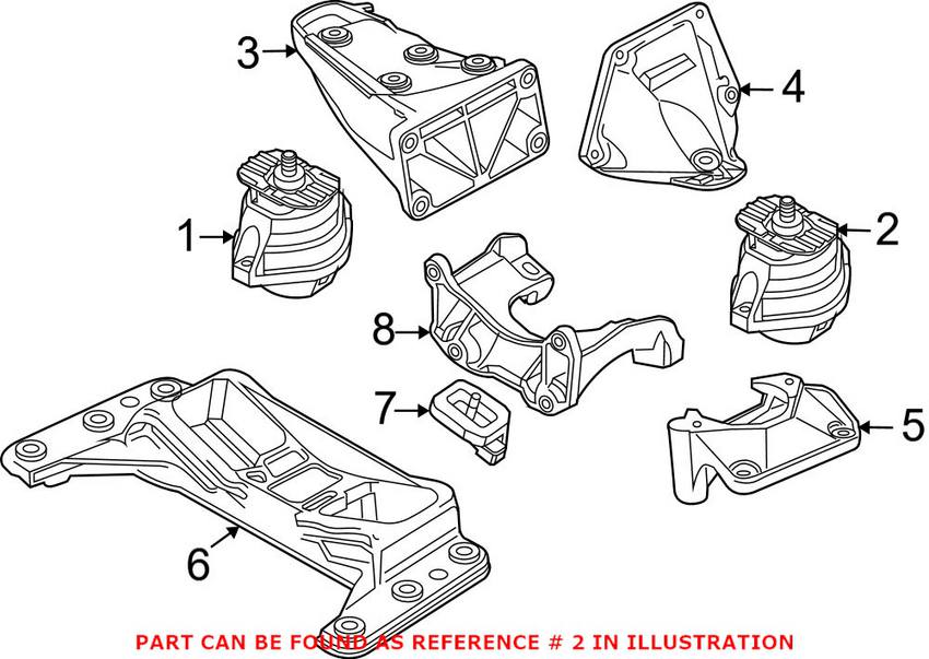 BMW Engine Mount - Driver Side 22116761089