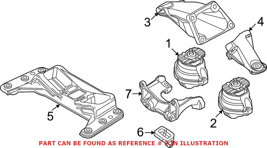 BMW Engine Mount - Driver Side 22116762607