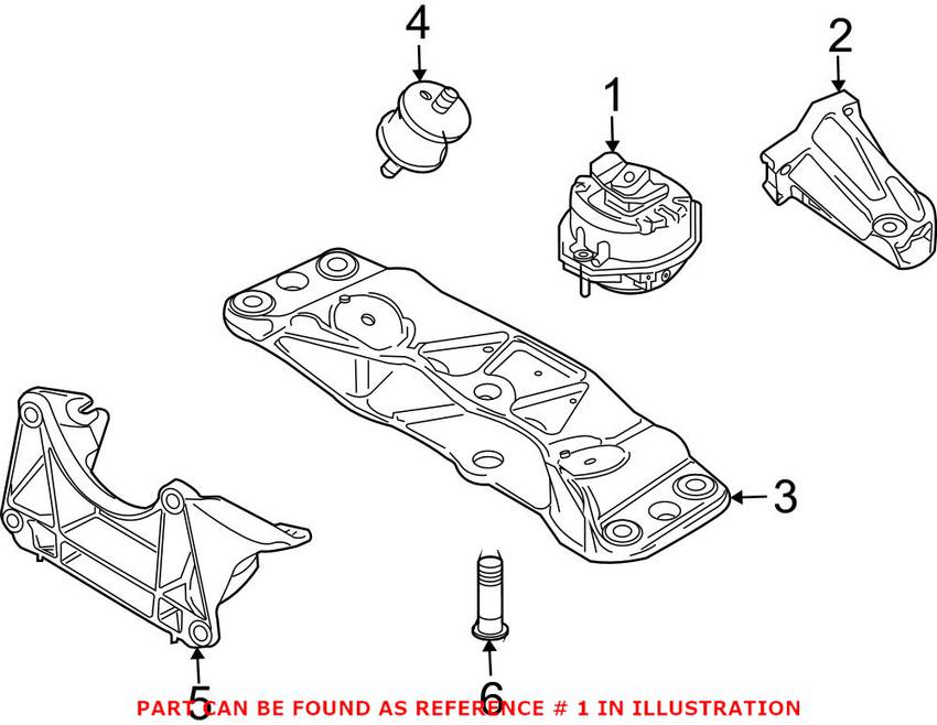 BMW Engine Mount - Driver Side 22116769185