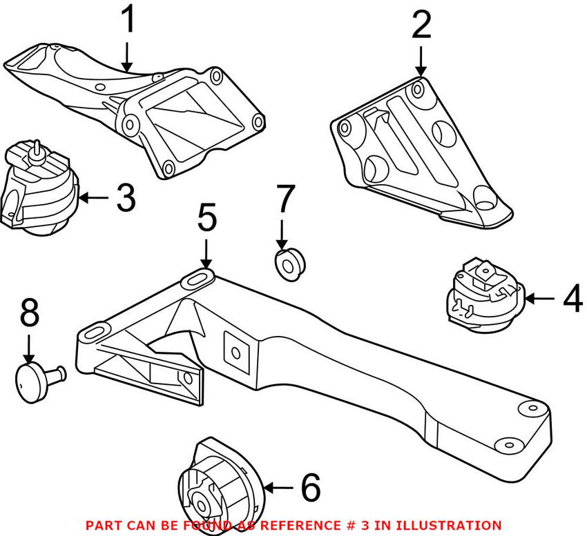 BMW Engine Mount - Passenger Side (Hydraulic) 22116776668