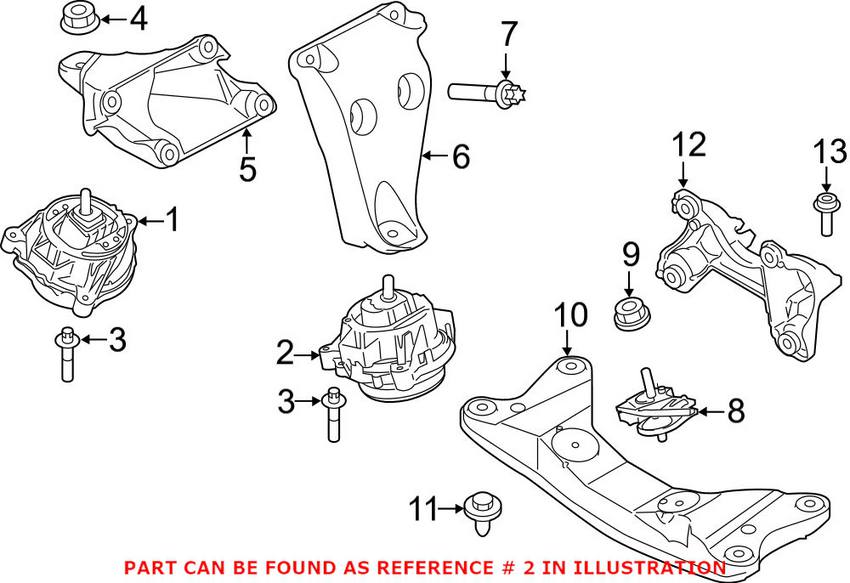 BMW Engine Mount - Driver Side 22116867441