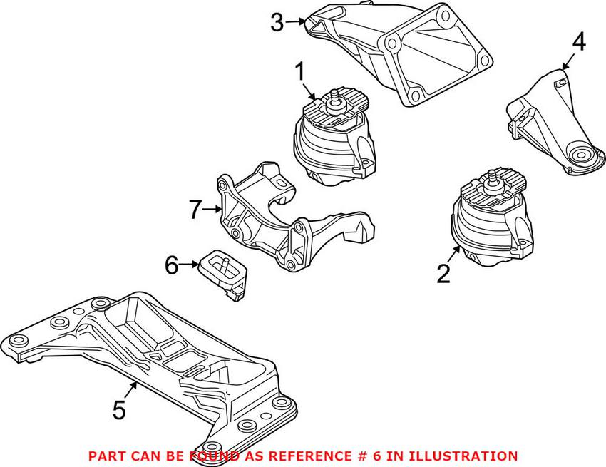 BMW Transmission Mount 22312283285