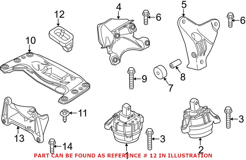 BMW Automatic Transmission Mount 22316770289