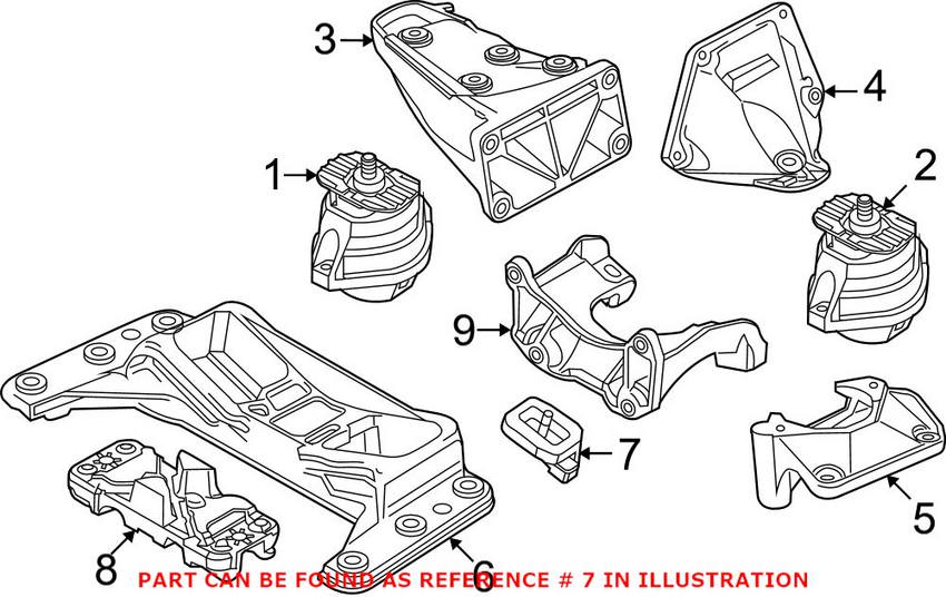 BMW Auto Trans Mount 22316771741