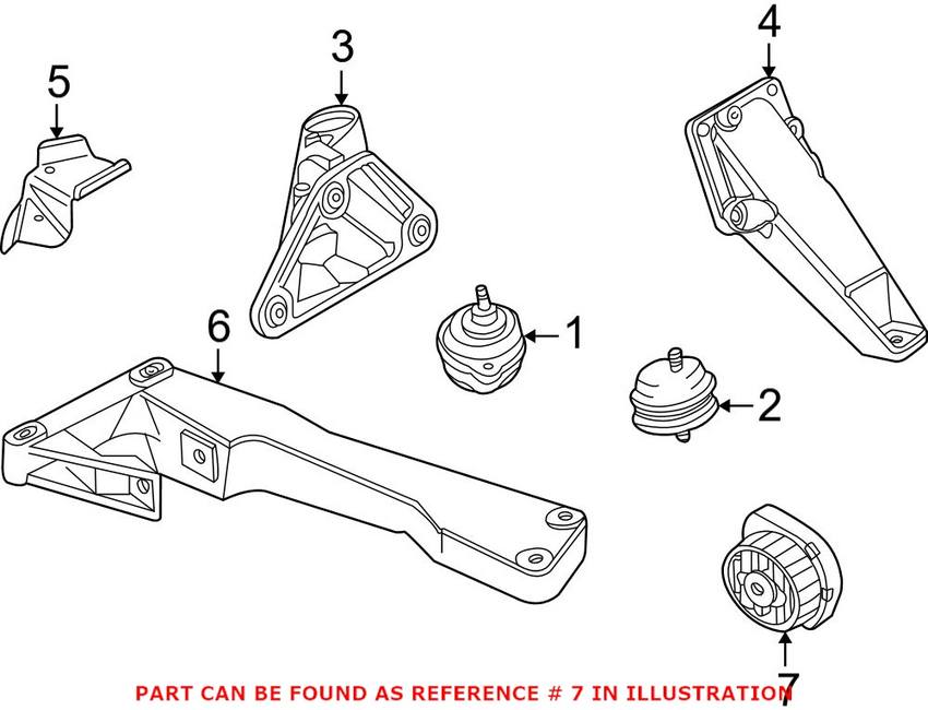 BMW Transmission Mount 22316773125