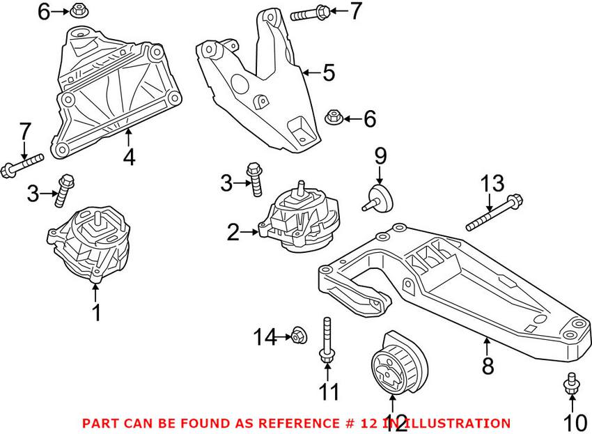 BMW Transfer Case Mount 22316786566