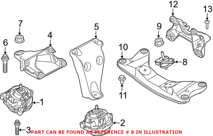 BMW Automatic Transmission Mount 22316796617