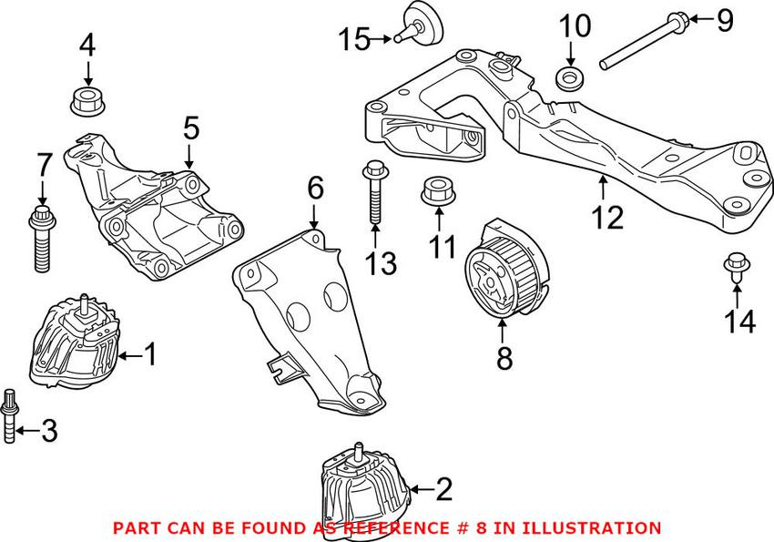 BMW Automatic Transmission Mount 22316861324