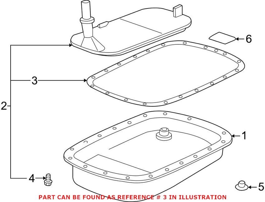 BMW Auto Trans Oil Pan Gasket 24101423380