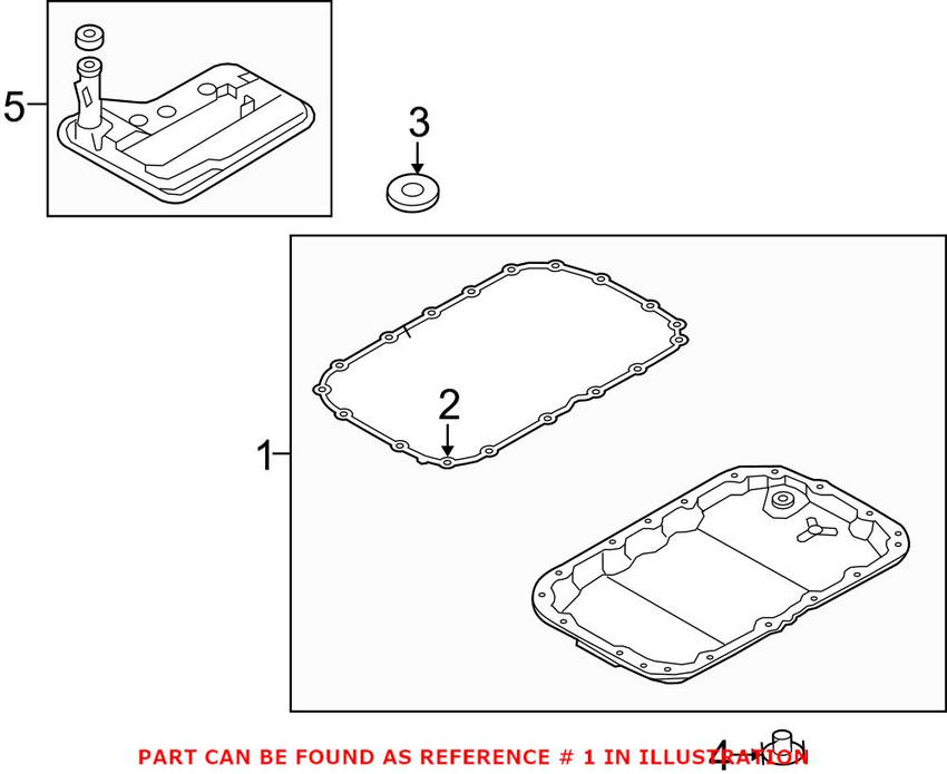 BMW Auto Trans Oil Pan (w/ Gasket) 24117581605