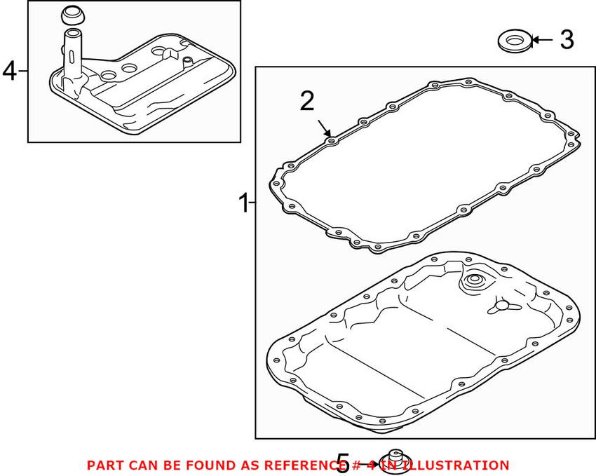 BMW Auto Trans Filter (GA6L45R) 24117593565