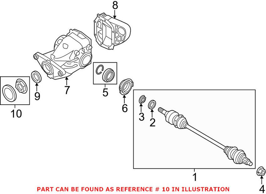 BMW Driveshaft Insert Nut Kit 26117567770