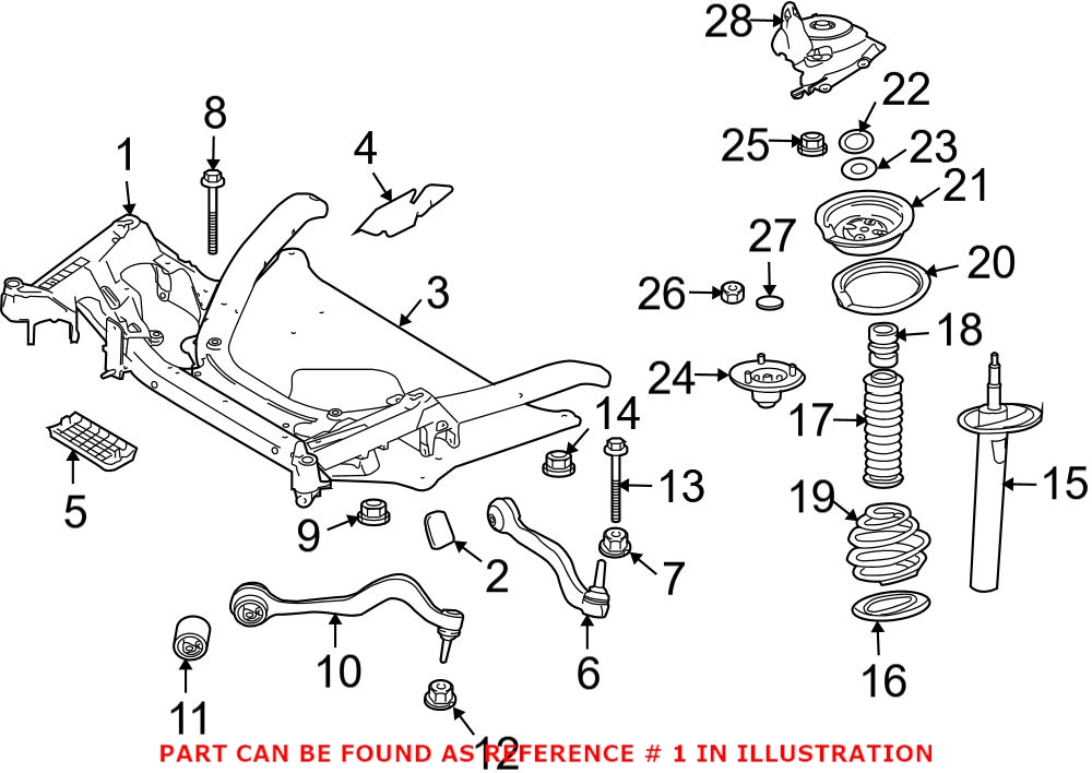 BMW Subframe - Front 31116782458