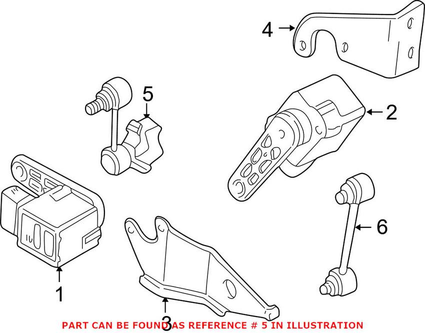 BMW Headlight Level Sensor Regulating Rod - Front 31121092883