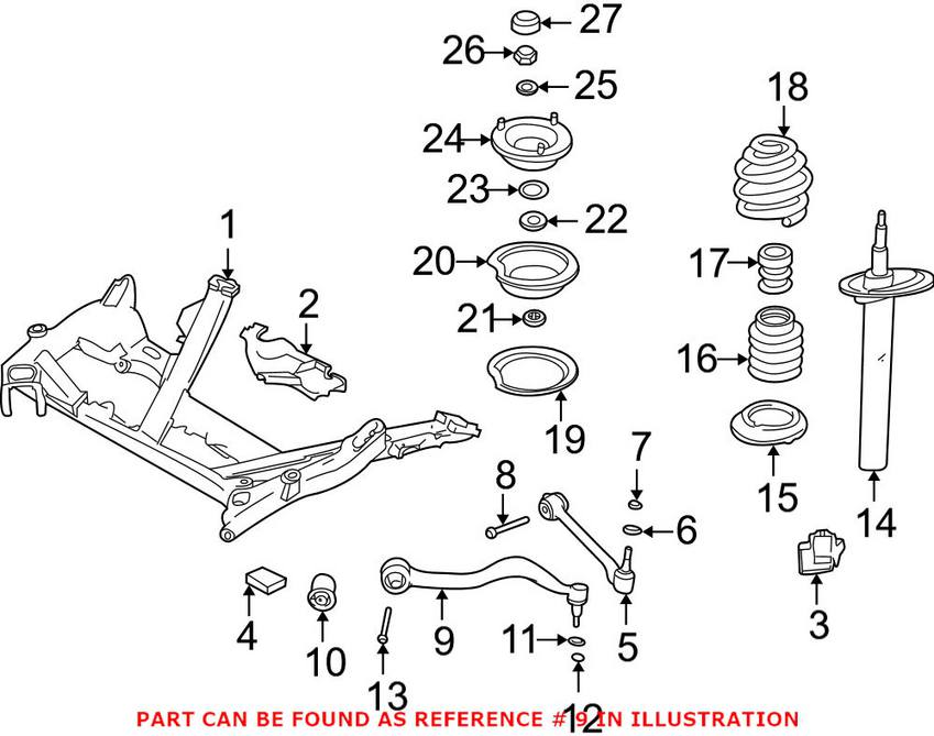 BMW Control Arm - Front Driver Side Forward 31121141717