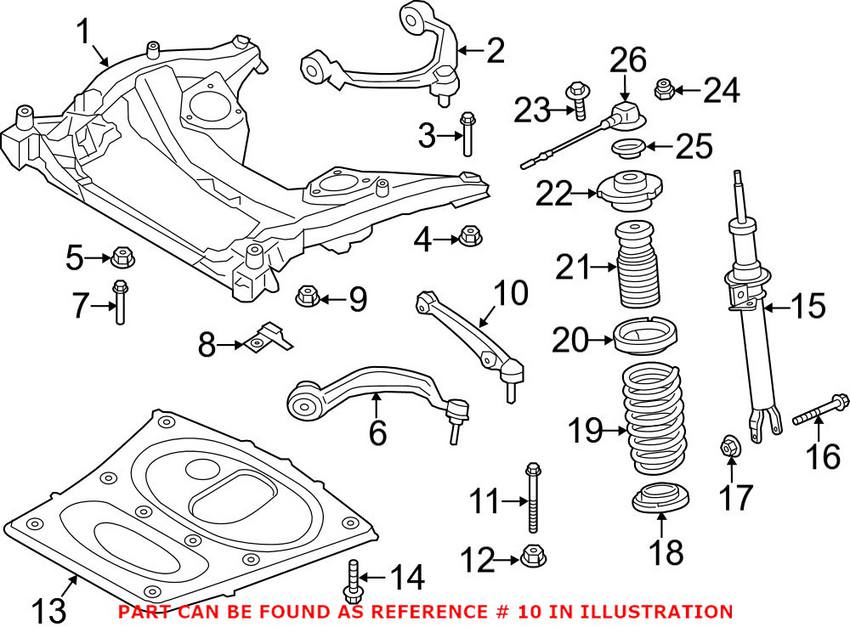 BMW Control Arm - Front Passenger Side Lower 31122284978