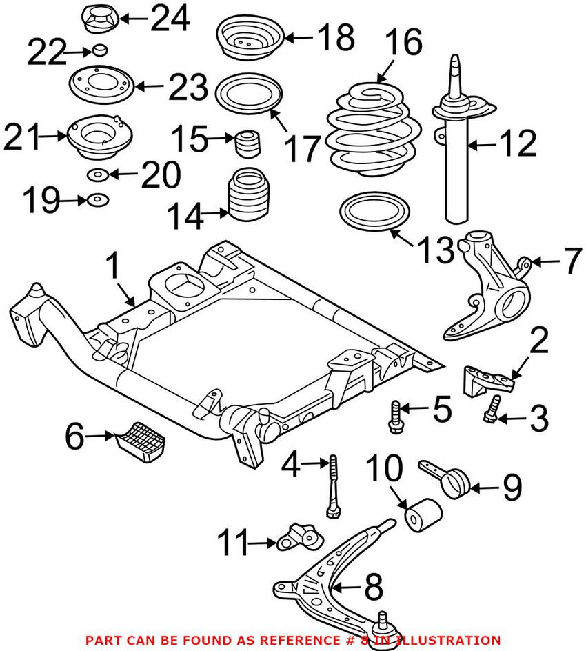 BMW Control Arm - Front Driver Side Lower 31126758533