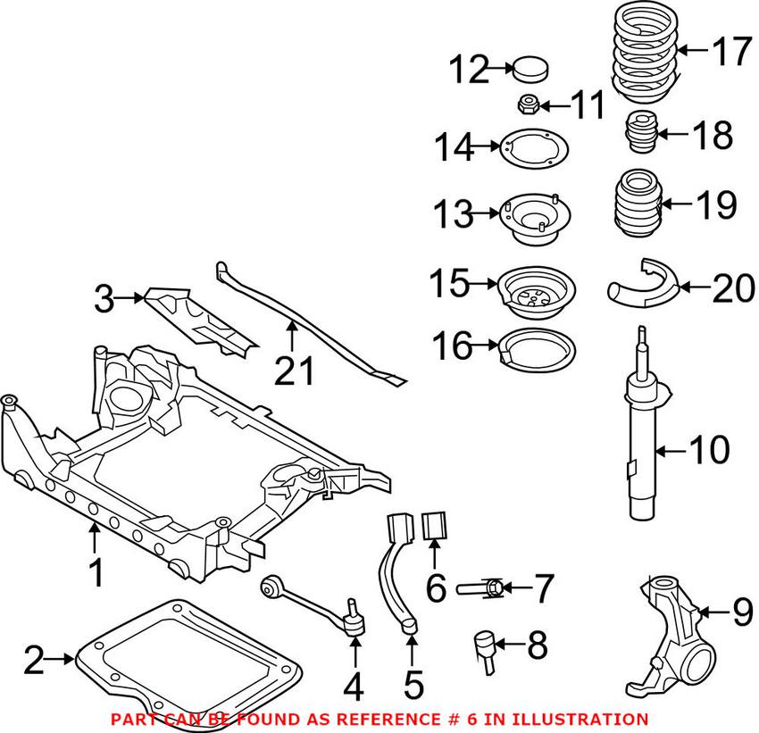 BMW Control Arm Bushing - Front Rearward 31126768818