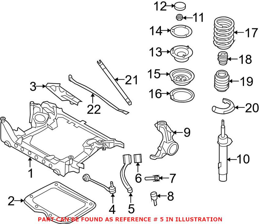 BMW Control Arm - Front Driver Side Rearward 31126768983