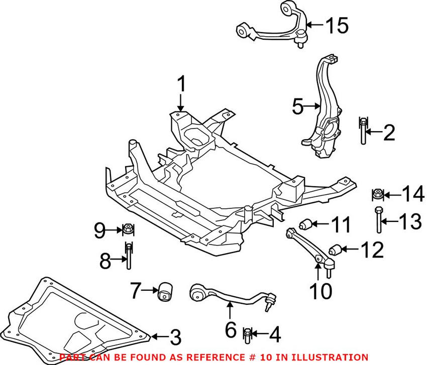 BMW Control Arm - Front Driver Side Lower Rearward 31126771893