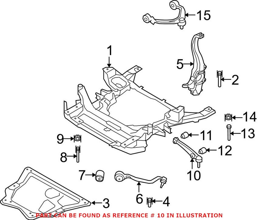 BMW Control Arm - Front Passenger Side Lower Rearward 31126771894