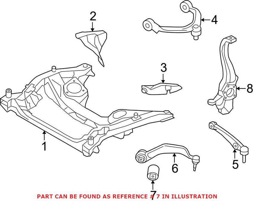 BMW Control Arm Bushing - Front (Hydrobearing) 31126775145