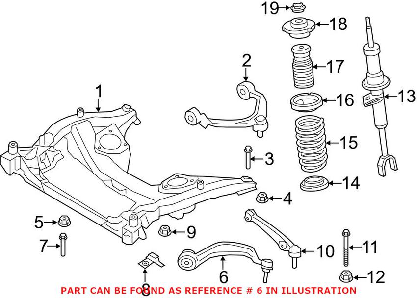 BMW Control Arm - Front Passenger Side Lower Forward 31126775972