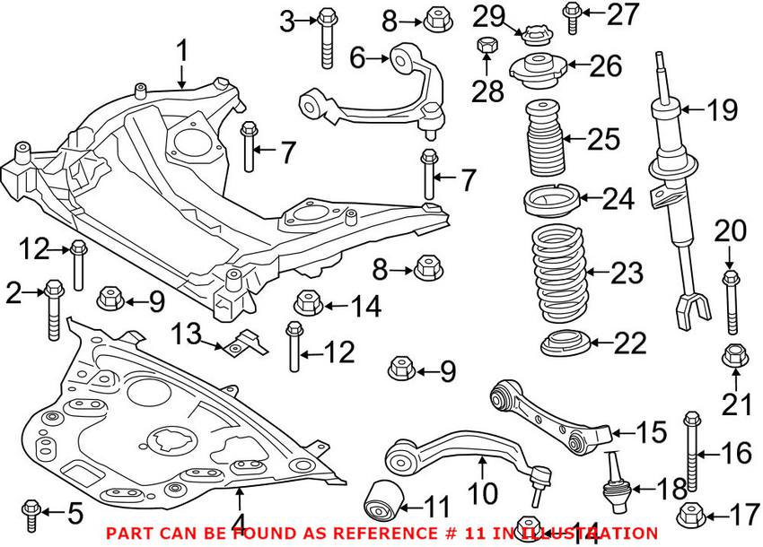 BMW Control Arm Bushing - Front Lower Forward 31126777653