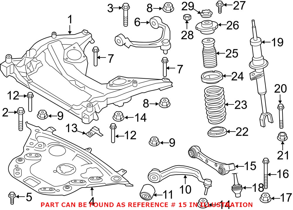 BMW Control Arm - Front Driver Side Lower Rearward 31126777743