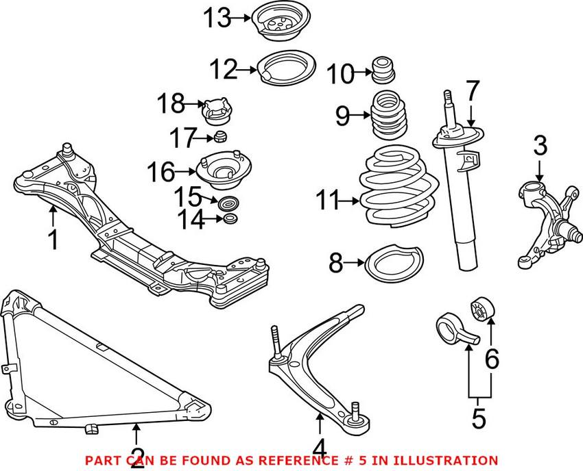 BMW Control Arm Bushing Set - Front (66mm) 31126783376