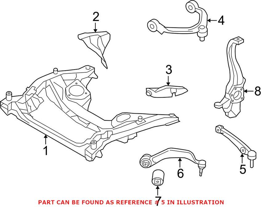 BMW Control Arm - Passenger Side 31126798108