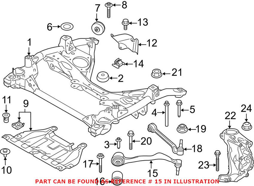 BMW Control Arm - Front Driver Side Forward 31126855741