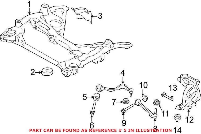 BMW Control Arm Bushing - Front 31126855743